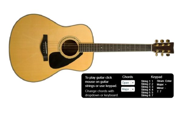 play virtual guitar online