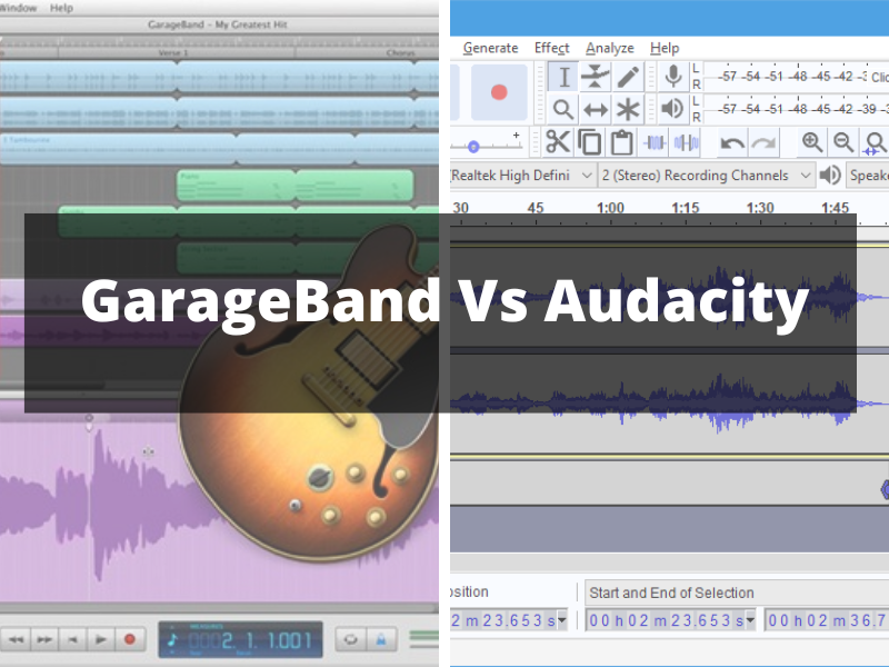 what is main difference between GarageBand Vs. Audacity softwares?